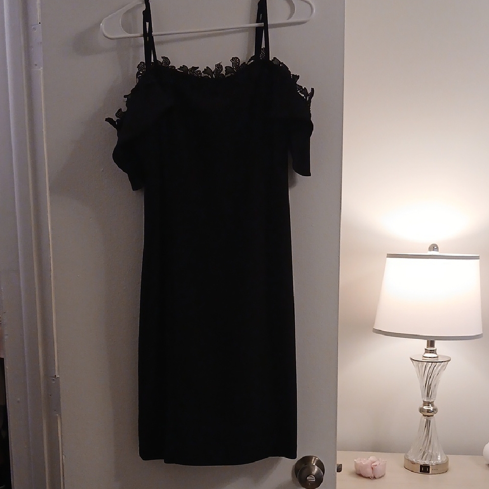 Jessica Simpson Black Cold Shoulder Dress